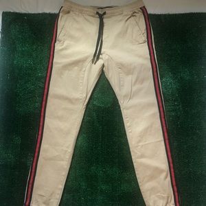 Brooklyn Cloth Co Khaki Striped Joggers